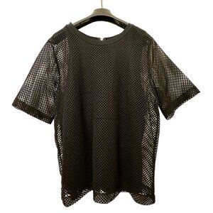 Banana Republic - Black Mesh Top (NWT), Size L